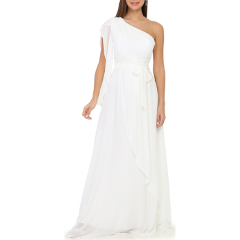 tekstylia Damskie Sukienki La Modeuse 32624_P74058 Biały