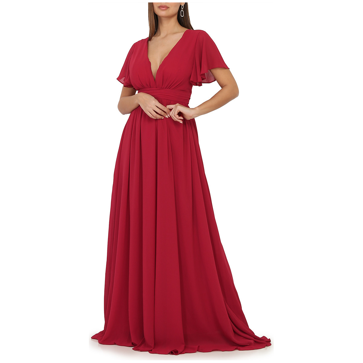 tekstylia Damskie Sukienki La Modeuse 32634_P74088 Czerwony