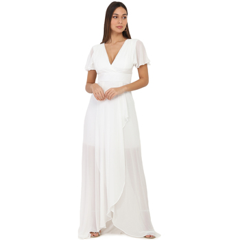 tekstylia Damskie Sukienki La Modeuse 32639_P74103 Biały