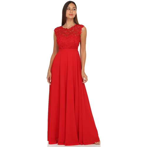tekstylia Damskie Sukienki La Modeuse 61636_P140670 Czerwony