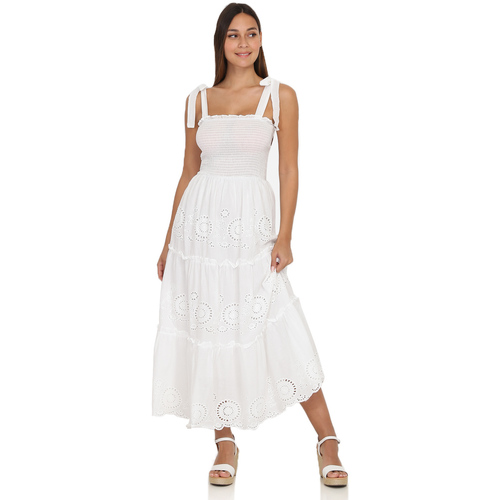 tekstylia Damskie Sukienki La Modeuse 63211_P143684 Biały