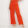 tekstylia Damskie Spodnie La Modeuse 63233_P143744 Pomarańczowy