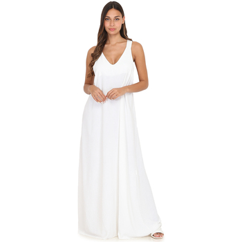 tekstylia Damskie Sukienki La Modeuse 63299_P143869 Biały