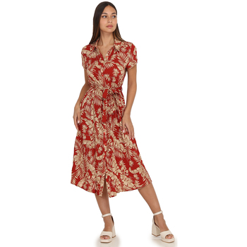 tekstylia Damskie Sukienki La Modeuse 63406_P144238 Czerwony