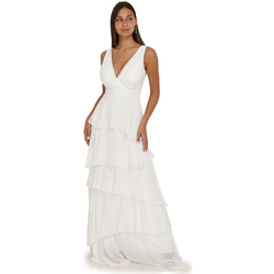 tekstylia Damskie Sukienki La Modeuse 63467_P144367 Biały