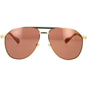 Zegarki & Biżuteria  Męskie okulary przeciwsłoneczne Gucci Occhiali da Sole  GG1220S 003 Złoty
