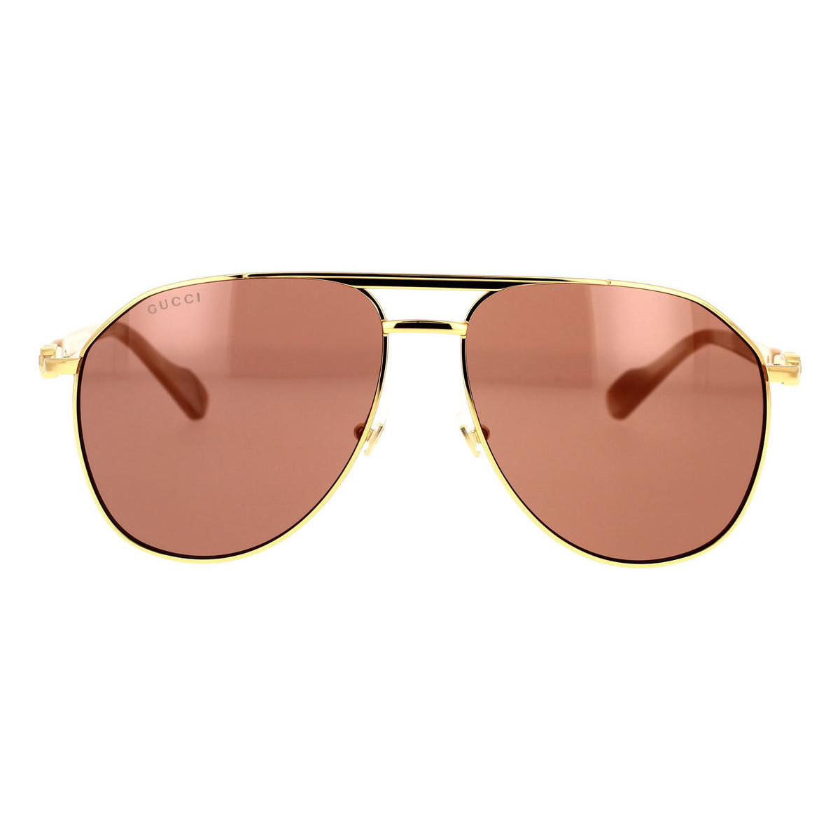 Zegarki & Biżuteria  Męskie okulary przeciwsłoneczne Gucci Occhiali da Sole  GG1220S 003 Złoty