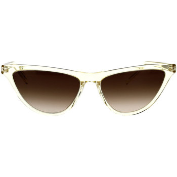 Zegarki & Biżuteria  Damskie okulary przeciwsłoneczne Yves Saint Laurent Occhiali da Sole Saint Laurent  SL 550 Slim 005 Żółty