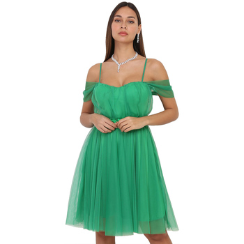 tekstylia Damskie Sukienki La Modeuse 32782_P74374 Zielony