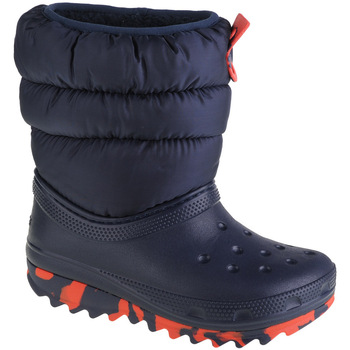 Buty Chłopiec Śniegowce Crocs Classic Neo Puff Boot Kids Niebieski