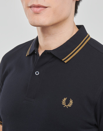 Fred Perry TWIN TIPPED FRED PERRY SHIRT Marine / Camel