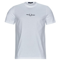 tekstylia Męskie T-shirty z krótkim rękawem Fred Perry EMBROIDERED T-SHIRT Biały