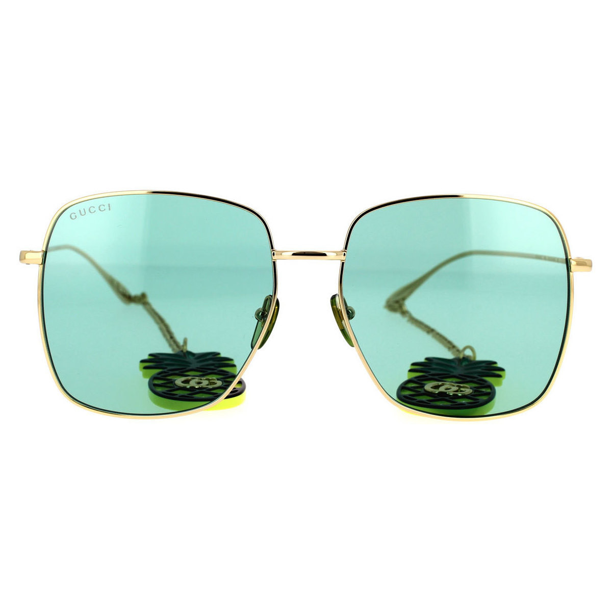 Zegarki & Biżuteria  Damskie okulary przeciwsłoneczne Gucci Occhiali da Sole  GG1031S 008 con Ciondolo Złoty