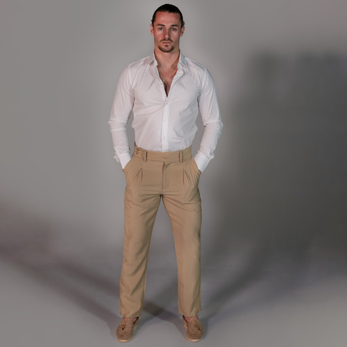 tekstylia Męskie Spodnie z pięcioma kieszeniami THEAD. TED Beżowy