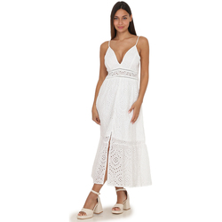 tekstylia Damskie Sukienki La Modeuse 63112_P143323 Biały