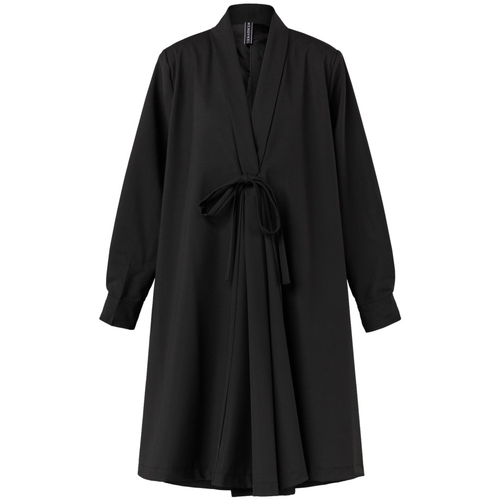 tekstylia Damskie Płaszcze Wendy Trendy Coat 110775 - Black Czarny