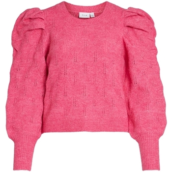 tekstylia Damskie Swetry Vila Knit Elania L/S - Fandango Pink Różowy