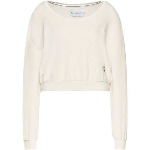 tekstylia Damskie Bluzy Calvin Klein Jeans J20J217743 Biały