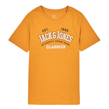 tekstylia Chłopiec T-shirty z krótkim rękawem Jack & Jones JJELOGO TEE SS NECK 2 COL JNR Żółty