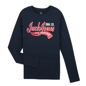 tekstylia Chłopiec T-shirty z długim rękawem Jack & Jones JJELOGO TEE LS ONECK 2 COL JNR Marine