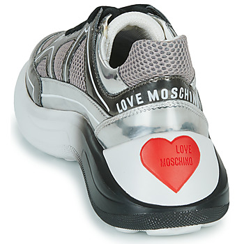 Love Moschino SUPERHEART Czarny / Biały / Argenté