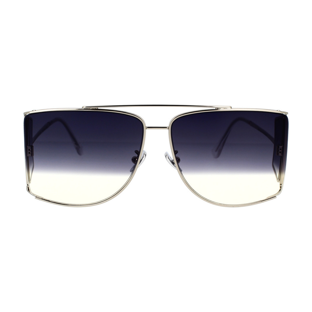 Zegarki & Biżuteria  okulary przeciwsłoneczne Retrosuperfuture Occhiali da Sole  Autore 2Tone Black FH0 Srebrny