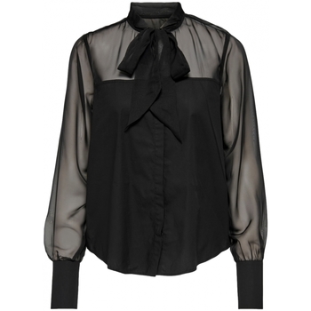 tekstylia Damskie Topy / Bluzki La Strada shirt Costel L/S- Black Czarny