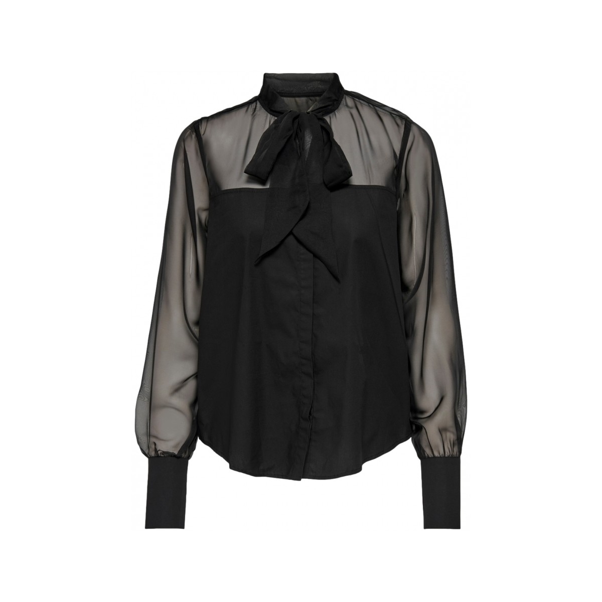 tekstylia Damskie Topy / Bluzki La Strada shirt Costel L/S- Black Czarny