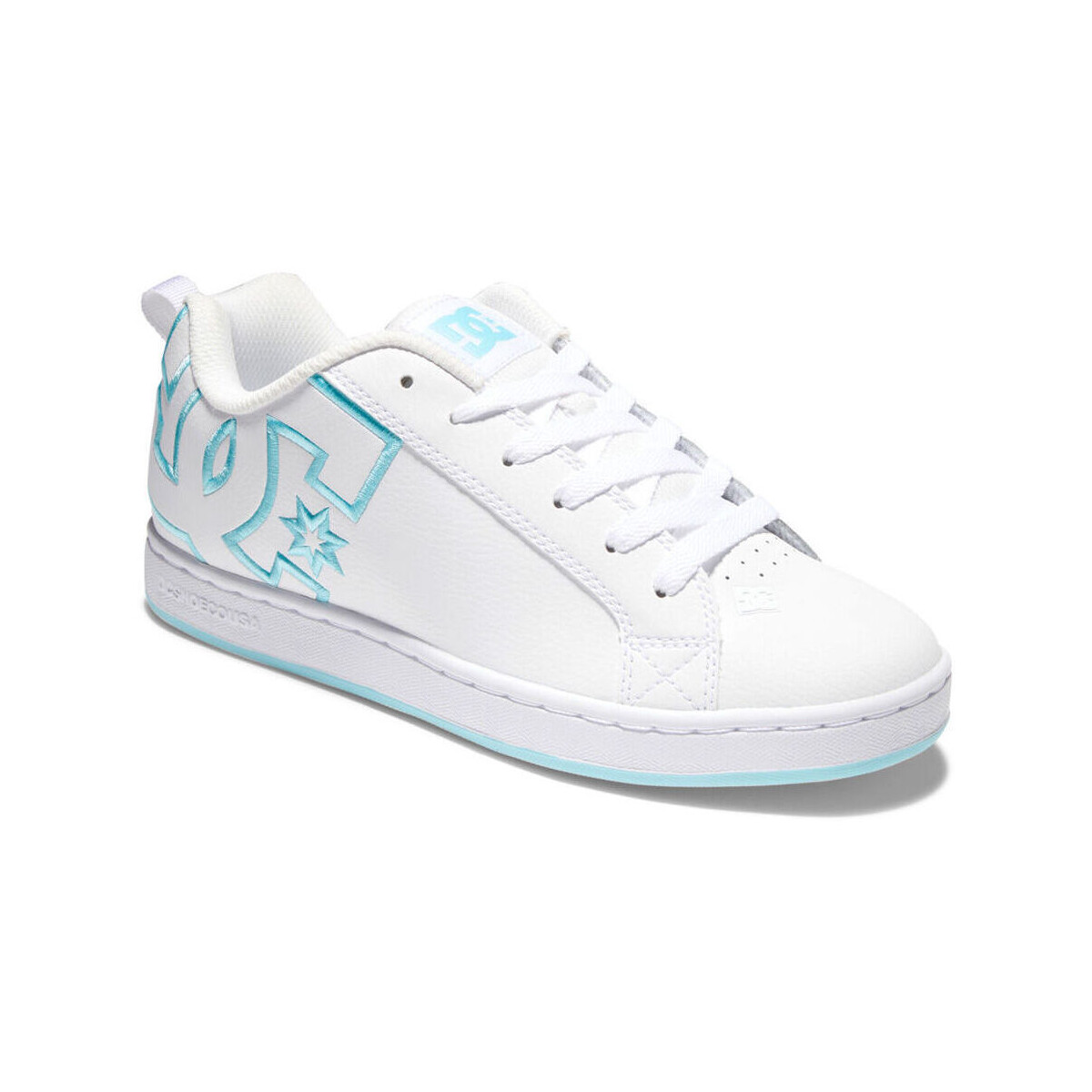 Buty Damskie Trampki DC Shoes Court graffik 300678 WHITE/WHITE/BLUE (XWWB) Biały