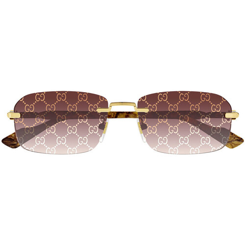 Zegarki & Biżuteria  Męskie okulary przeciwsłoneczne Gucci Occhiali da Sole  GG1221S 004 Złoty