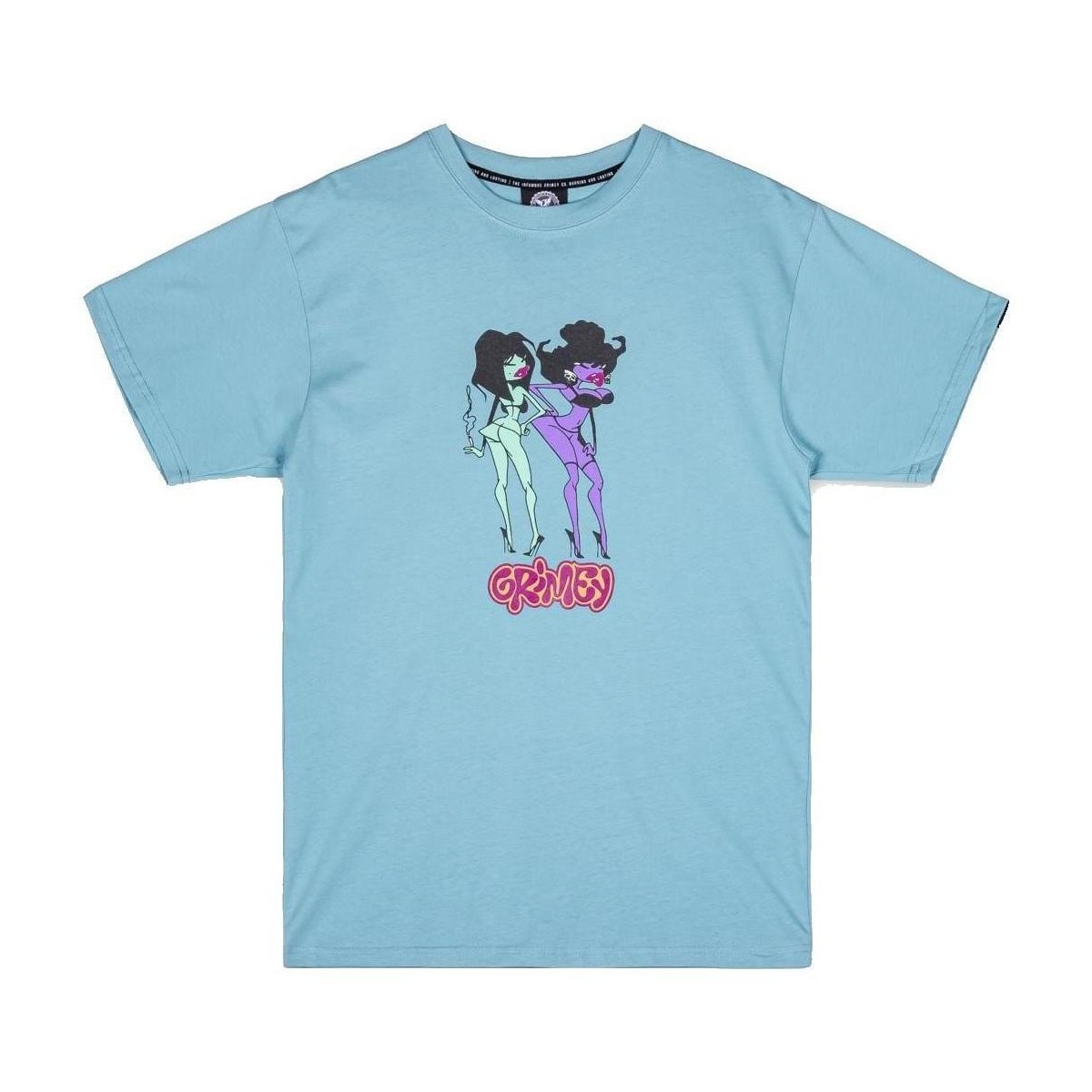 tekstylia Męskie T-shirty z krótkim rękawem Grimey  Niebieski