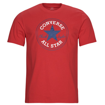 tekstylia Męskie T-shirty z krótkim rękawem Converse GO-TO ALL STAR PATCH LOGO Czerwony