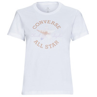 tekstylia Damskie T-shirty z krótkim rękawem Converse FLORAL CHUCK TAYLOR ALL STAR PATCH Biały