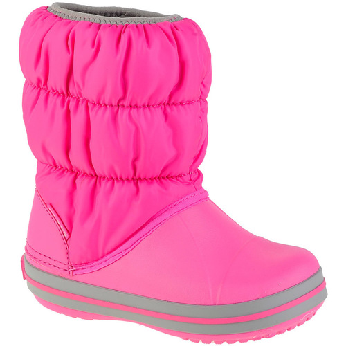 Buty Dziewczynka Śniegowce Crocs Winter Puff Boot Kids Różowy