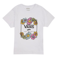 tekstylia Dziewczynka T-shirty z krótkim rękawem Vans ELEVATED FLORAL CREW Biały