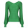 tekstylia Damskie Swetry Vero Moda VMNEWLEXSUN LS DOUBLE V-NCK BLOU GA REP2 Zielony