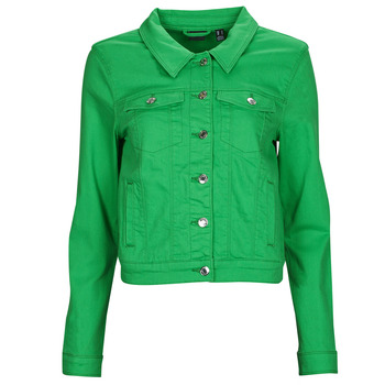 tekstylia Damskie Kurtki jeansowe Vero Moda VMWILD SOYA LS COL JACKET Zielony