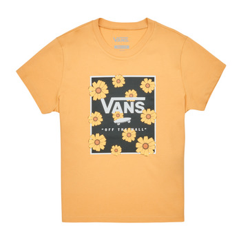 tekstylia Dziewczynka T-shirty z krótkim rękawem Vans SUNFLOWER ANIMAL BOX CREW Żółty
