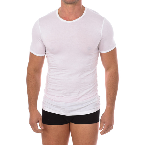 tekstylia Męskie T-shirty z krótkim rękawem Bikkembergs BKK1UTS03SI-WHITE Biały