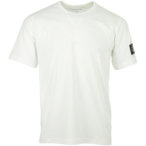tekstylia Męskie T-shirty z krótkim rękawem Calvin Klein Jeans Monogram Patch Shirt Biały