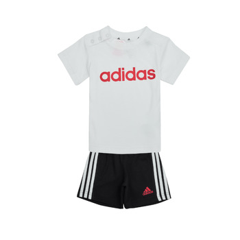 tekstylia Chłopiec Komplet Adidas Sportswear I LIN CO T SET Biały