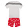 tekstylia Dziecko Piżama / koszula nocna Adidas Sportswear LK DY MM T SET Biały / Czerwony