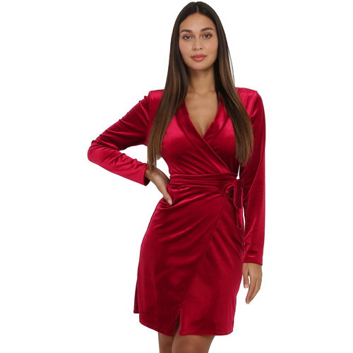 tekstylia Damskie Sukienki La Modeuse 64931_P149894 Czerwony