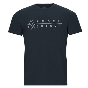 tekstylia Męskie T-shirty z krótkim rękawem Armani Exchange 3RZTBR Marine / Logo / Blc