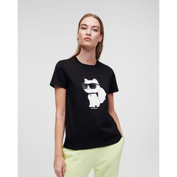 tekstylia Damskie T-shirty i Koszulki polo Karl Lagerfeld  Czarny