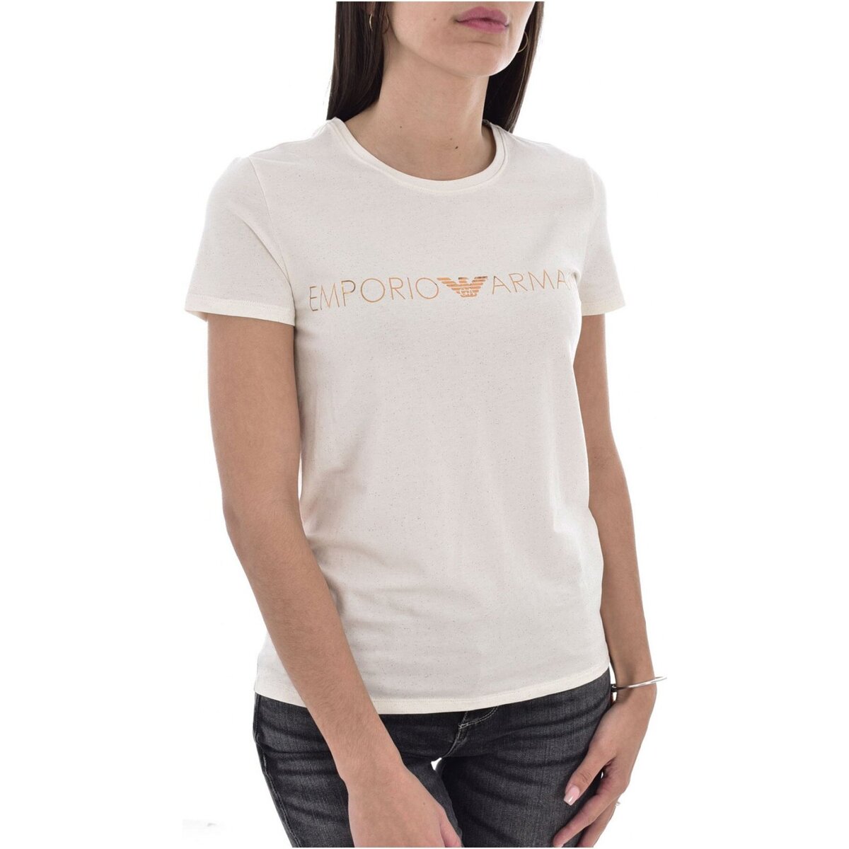 tekstylia Damskie T-shirty i Koszulki polo Emporio Armani 164272 2F225 Biały
