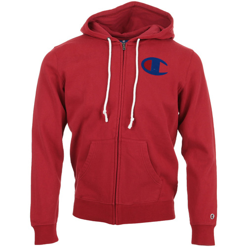tekstylia Męskie Bluzy Champion Hooded Full Zip Sweatshirt Czerwony
