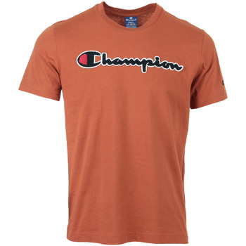 tekstylia Męskie T-shirty z krótkim rękawem Champion Crewneck T-Shirt Pomarańczowy