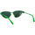 Zegarki & Biżuteria  Damskie okulary przeciwsłoneczne Bottega Veneta Occhiali da Sole  BV1186S 004 Zielony