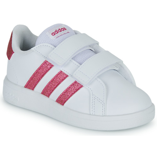 Buty Dziewczynka Trampki niskie Adidas Sportswear GRAND COURT 2.0 CF Biały / Różowy